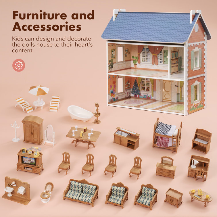 Vintage wooden outlet dollhouse furniture